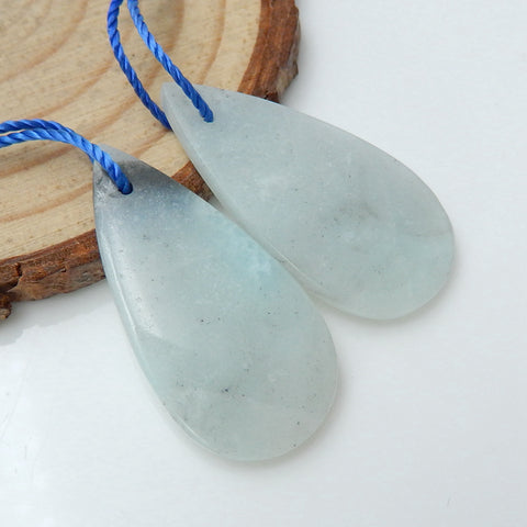 Natural Amazonite Earring Beads 29x15x5mm, 5.5g
