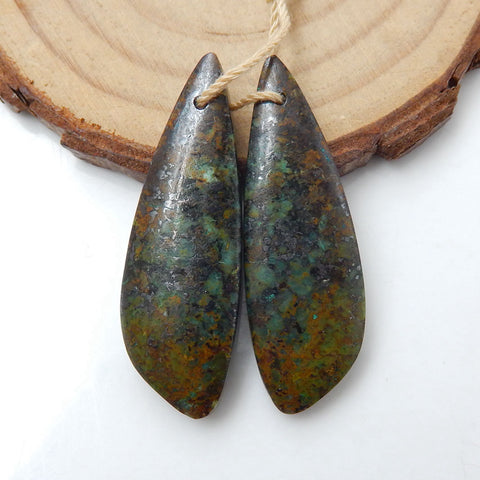 Natural African Turquoise Earring Beads 38x13x6mm, 8.2g