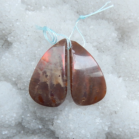 Natural Ammonite Fossil Earring Beads 34x14x5mm, 8.0g