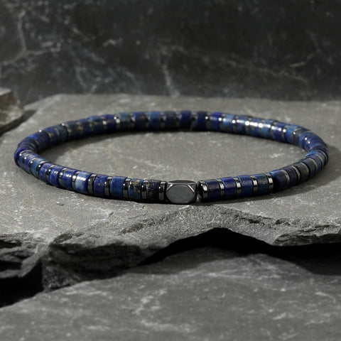 Gomggsale Bohemian Natural Gemstone Bracelet - Contrast Color Half Cylinder Bracelet