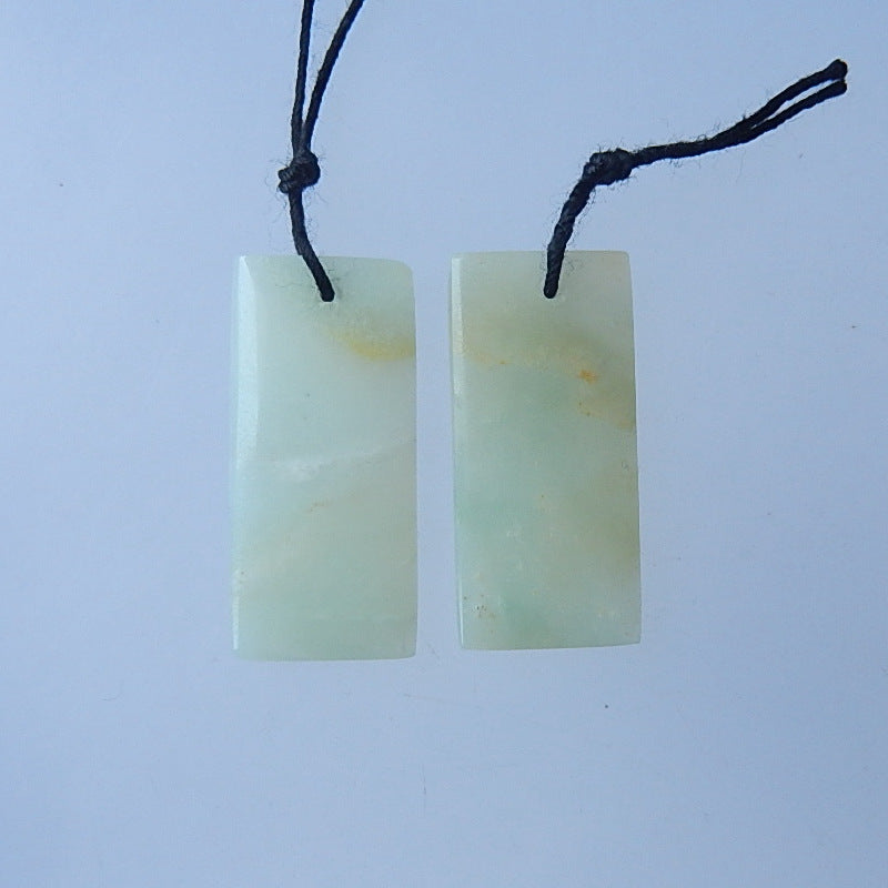 Natural Amazonite Earring Beads 32x12x3mm, 6.4g