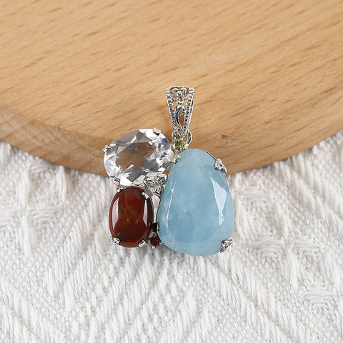 Nouveau Design Vente Chaude Lapis Lazuli et Labradorite Intarsia Boucles d'Oreilles en Forme de Larme, 925 Pièces en Argent Sterling, 33x18x4mm, 8.6g