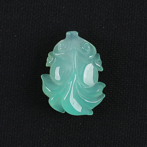 Hand Carved AAA Grade Natural Chrysoprase Fish Gemstone Cabochon(Can be Drilled) For Gemstone Jewelry Design ,Unique Gift,28×22×9mm,6.2g