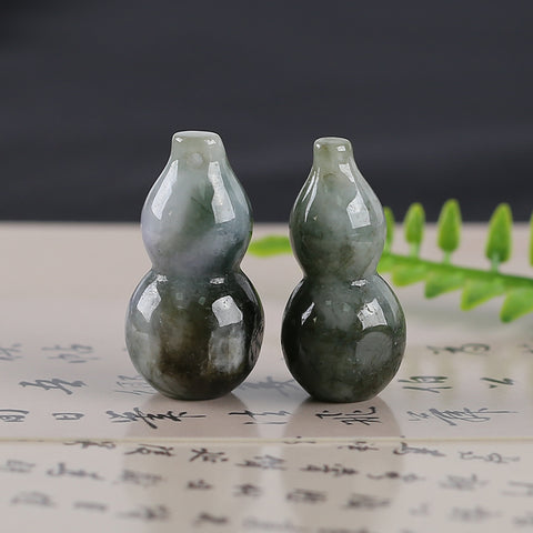 2 PCS Carved Natural Jade Gemstone Pendant Bead,Unique Pendant for Necklace,Jewelry DIY Making,30x14mm,30x15mm,19g