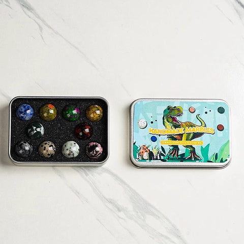 Gomggale Children's Science Popularization Eight Planets in the Solar System Natural Stone Ornaments - Anime Gift Box Mineral Specimens Gift for Children