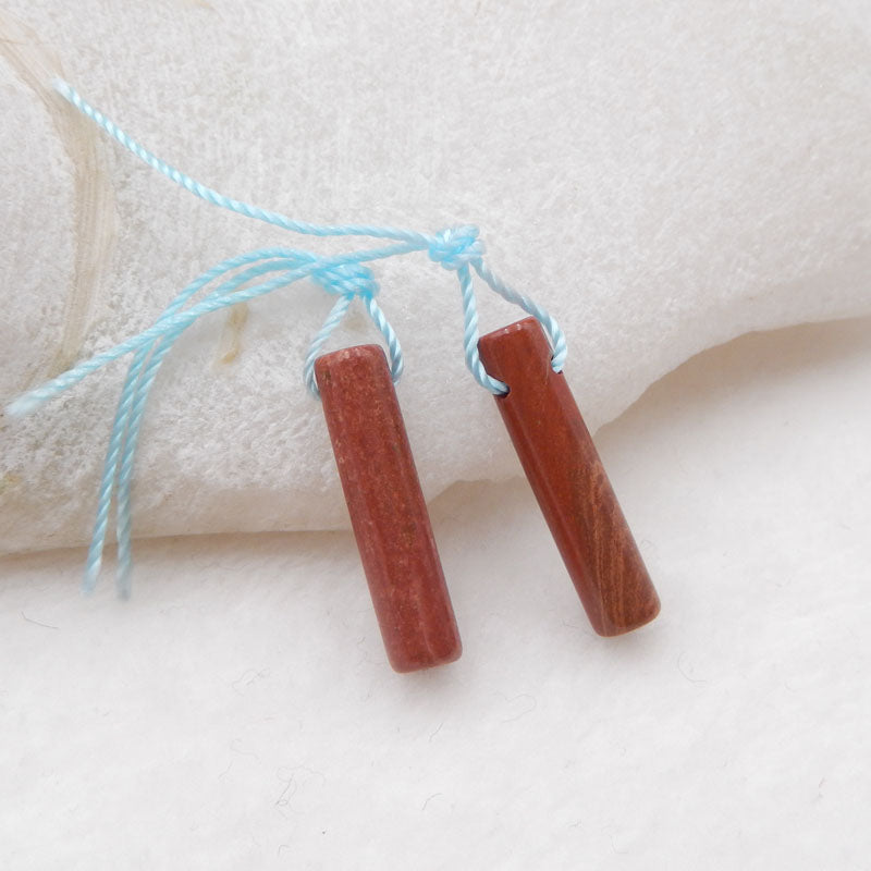 Natural Red River Jasper Earring Beads 20*4*4mm, 2.1g