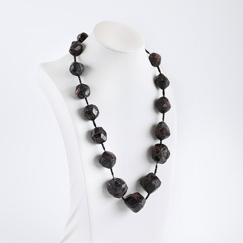 1 Strand 20.8 Inch Nugget (Rough Sides) Garnet Gemstone Beads Necklace, Best Gemstone Jewelry Gift, 28x28x25mm, 16x15x14mm, 245.5g
