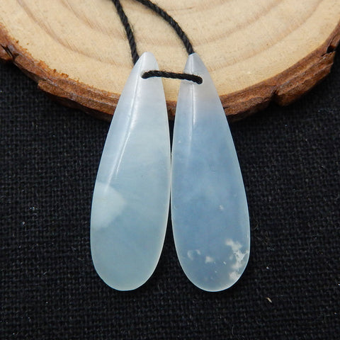 Natural Nephrite Jade Earring Beads,33x9x4mm, 3.1g