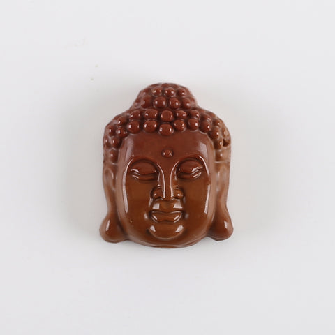 BITEFU Carved Natural Mookite Jasper Buddha Head Gemstone Pendant Bead, 13g