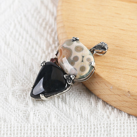 Nouveau Design Vente Chaude Lapis Lazuli et Labradorite Intarsia Boucles d'Oreilles en Forme de Larme, 925 Pièces en Argent Sterling, 33x18x4mm, 8.6g