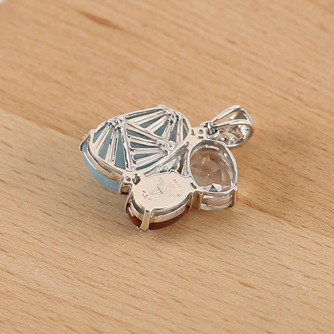 Nouveau Design Vente Chaude Lapis Lazuli et Labradorite Intarsia Boucles d'Oreilles en Forme de Larme, 925 Pièces en Argent Sterling, 33x18x4mm, 8.6g