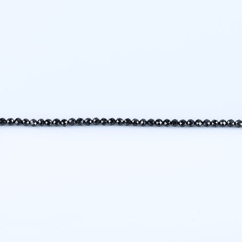 BITEFU 1 Strand Faceted Round Beads, Black Spinel Gemstone Loose Beads