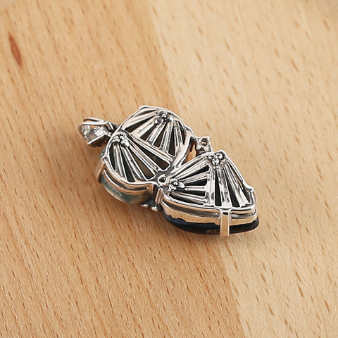Nouveau Design Vente Chaude Lapis Lazuli et Labradorite Intarsia Boucles d'Oreilles en Forme de Larme, 925 Pièces en Argent Sterling, 33x18x4mm, 8.6g