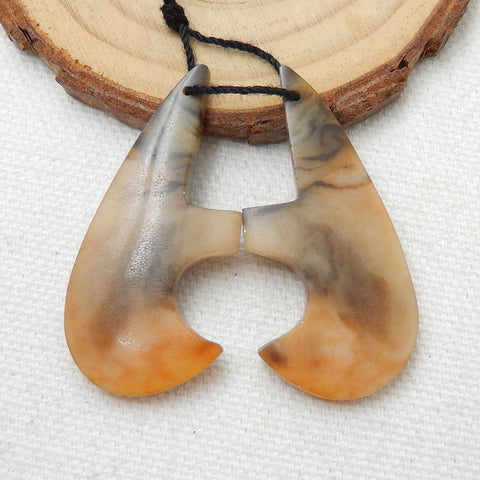 热销亚马逊石耳环一对,用于制作耳环的石头,39X17X5mm,8.1g