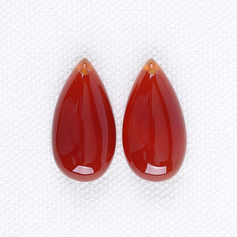Natural Red Agate Carved teardrop Earring Beads 25*13*7mm, 6g