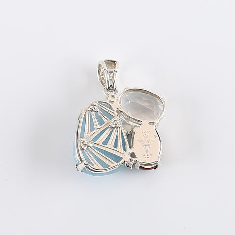 Nouveau Design Vente Chaude Lapis Lazuli et Labradorite Intarsia Boucles d'Oreilles en Forme de Larme, 925 Pièces en Argent Sterling, 33x18x4mm, 8.6g