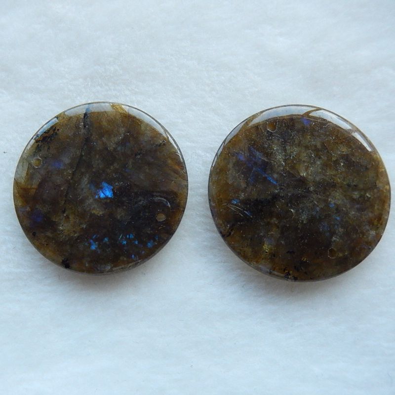 Natural Labradorite Earring Beads 36x3mm, 18g