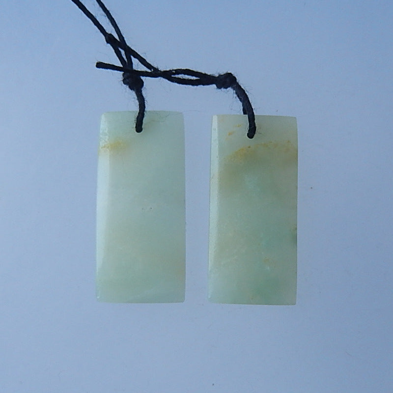 Natural Amazonite Earring Beads 32x12x3mm, 6.4g