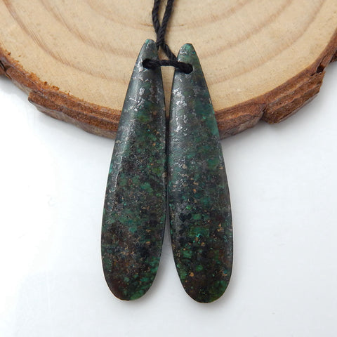 Natural African Turquoise Earring Beads 39x11x5mm, 7.2g