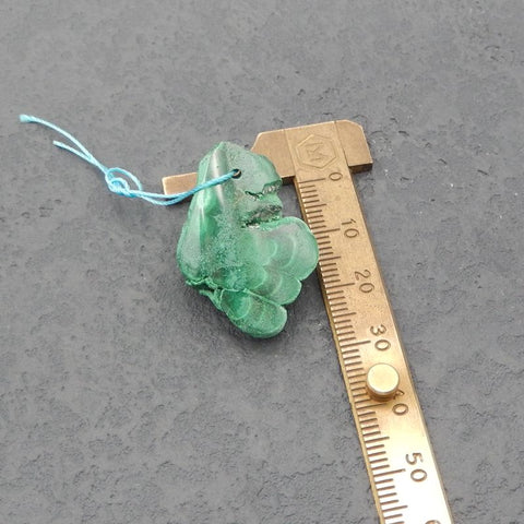 Perle Pendentif Malachite 30x21x13mm, 11g