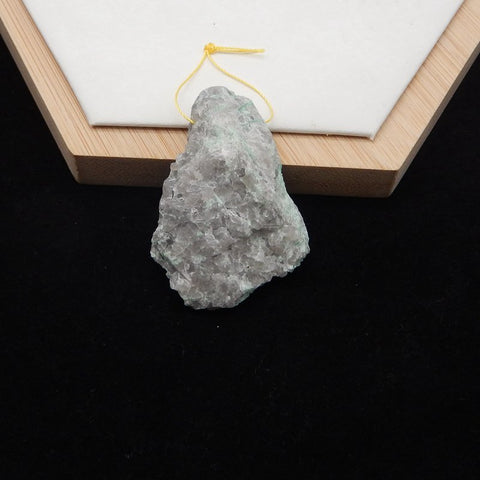 Nouveau design perle pendentif vert émeraude, 59x32x6mm, 38.3g