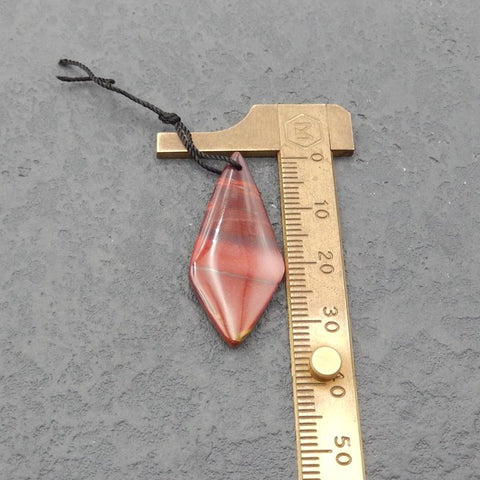 Mookaite 碧玉吊坠珠,35x16x4mm,2.9g