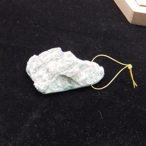 Nouveau design perle pendentif vert émeraude, 59x32x6mm, 38.3g