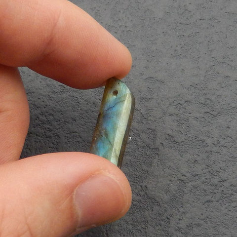 拉长石吊坠珠,28x8x4mm,2.2g