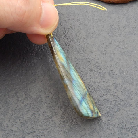 Perle pendentif en labradorite naturelle, pendentif en pierres précieuses naturelles Vente en ligne ! - 60x22x7MM