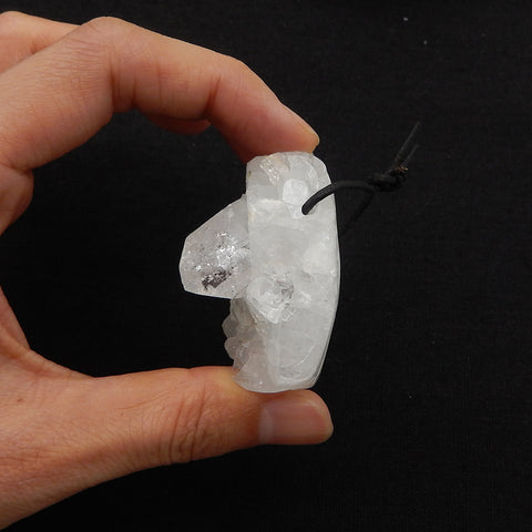 Belle perle pendentif en pierre précieuse de quartz, 47 x 36 x 29 mm 54,2 g