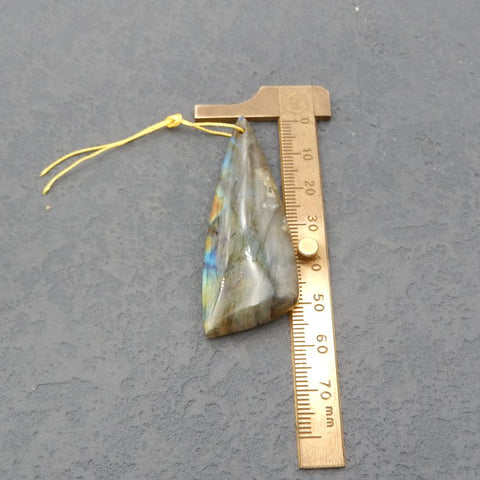 Perle pendentif en labradorite naturelle, pendentif en pierres précieuses naturelles Vente en ligne ! - 60x22x7MM
