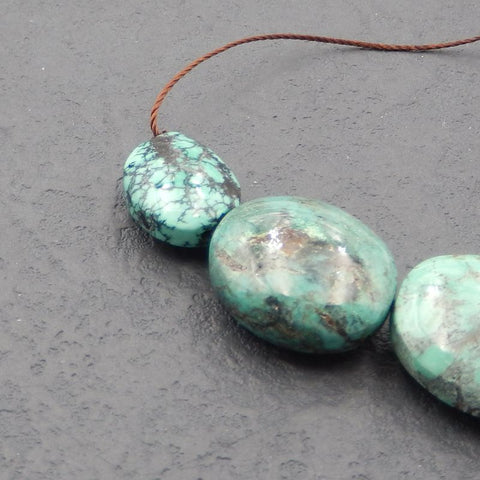 天然绿松石宝石吊珠,26x19x10mm,15x13x7mm,24.1g