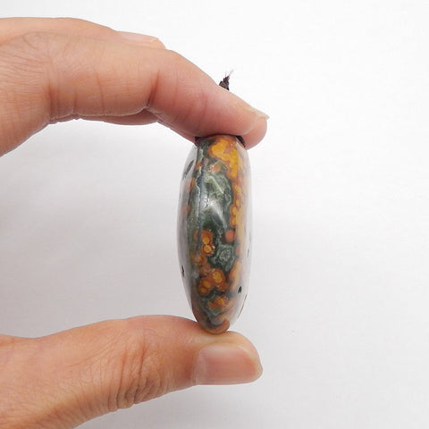 Natural Ocean Jasper Pendant Bead 43x39x15mm, 45.4g