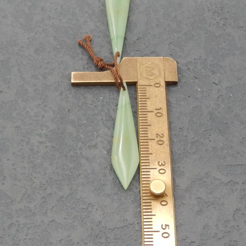 Natural Green Aventurine Earring Beads 38*9*3mm, 3.1g