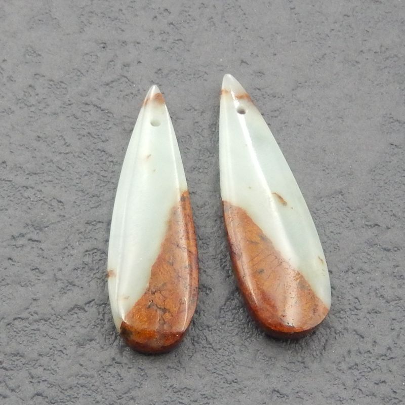 Natural Chrysoprase Earring Beads 33*10*4mm, 4.2g