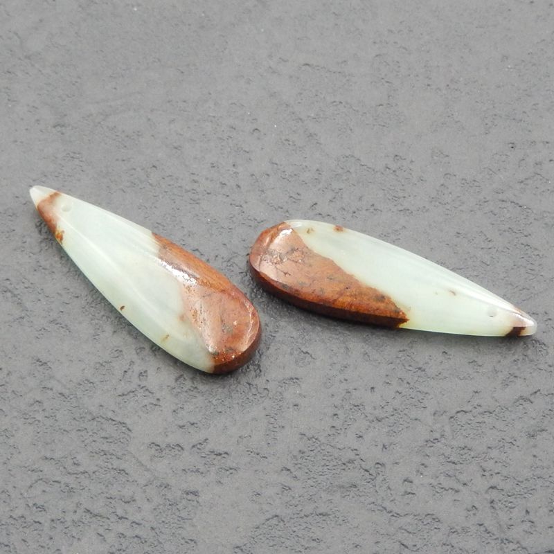 Natural Chrysoprase Earring Beads 33*10*4mm, 4.2g