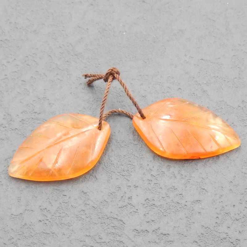 Natural Red Agate Earring Beads 27*17*4mm, 5.4g