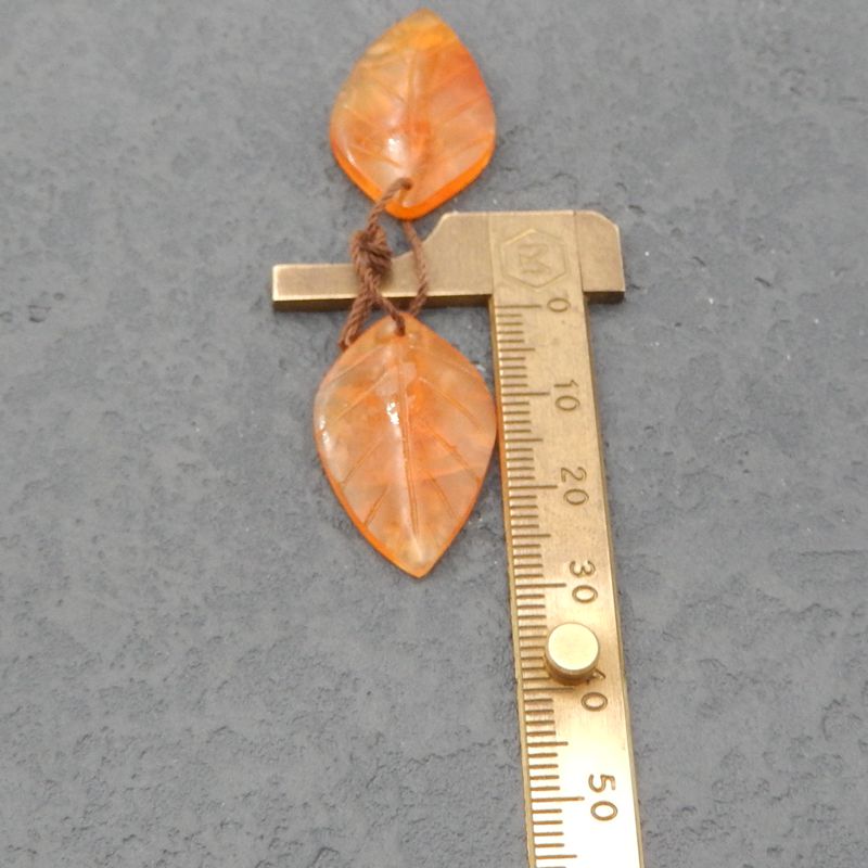 Natural Red Agate Earring Beads 27*17*4mm, 5.4g