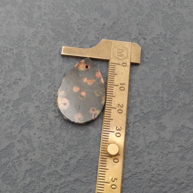 Natural Poppy Jasper Earring Beads 30x20x3mm, 8.7g