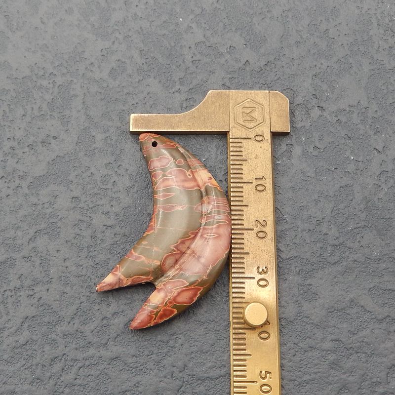 Natural Red Creek Jasper Earring Beads 42x17x4mm, 11.1g