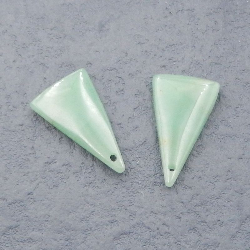 Natural Green Aventurine Earring Beads 20*13*3mm, 2.9g