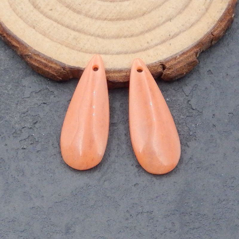 Natural Red Aventurine Earring Beads 27*10*3mm, 3.1g