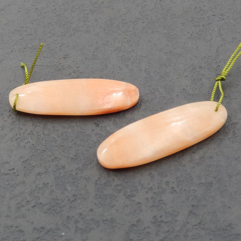 Paire de Boucles d'Oreilles Aventurine Rouge, 40x13x4mm,8.7g