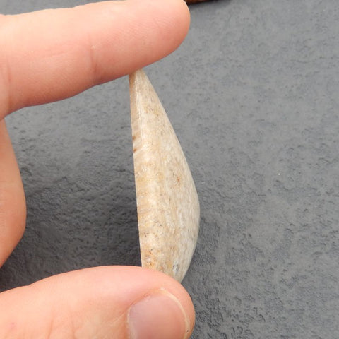 Natural Indonesian Coral Cabochon 52x41x6mm, 14.8g