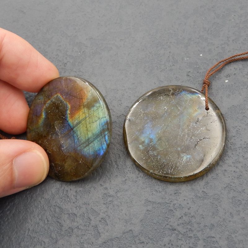 Natural Labradorite Earring Beads 41x4mm, 24g