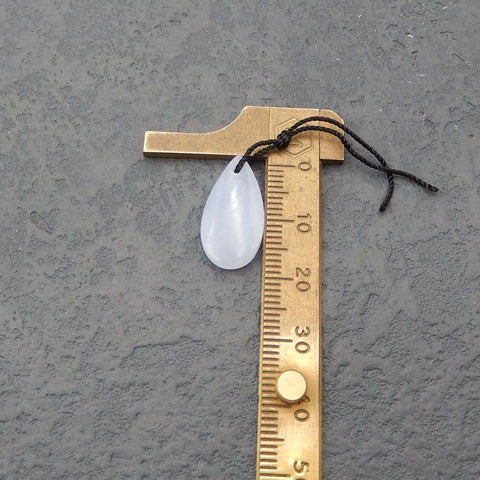 Paire de Boucles d'Oreilles Agate Dentelle Bleue Naturelle, 20x10x4mm, 2.5g