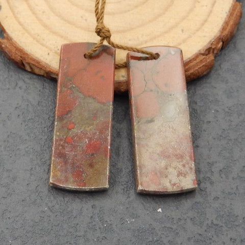 恐龙碧玉耳环一对,34x13x3mm,7g