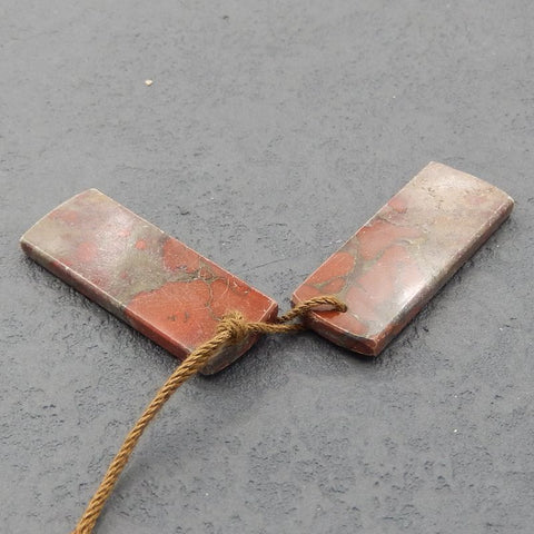 恐龙碧玉耳环一对,34x13x3mm,7g