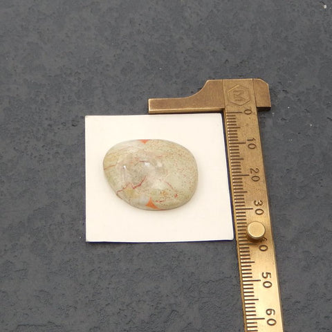 Natural Mushroom Jasper Cabochon 26x21x7mm, 5.7g