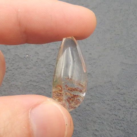 Natural Ghost Quartz Cabochon 29x15x11mm, 7.5g